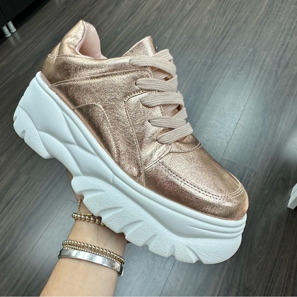 Rose gold metallic chunky sneaker - Picture 4 of 6
